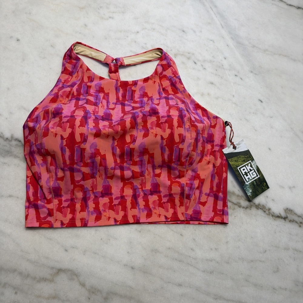 Alaskan Hardgear AKHG Duluth Lost Lake Long Line Swim Bra Top Size 14, Pink, NEW